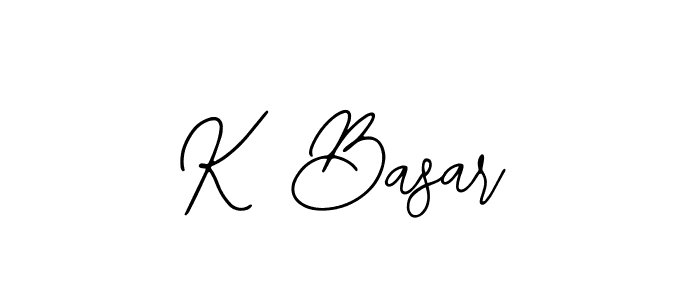 Create a beautiful signature design for name K Basar. With this signature (Bearetta-2O07w) fonts, you can make a handwritten signature for free. K Basar signature style 12 images and pictures png