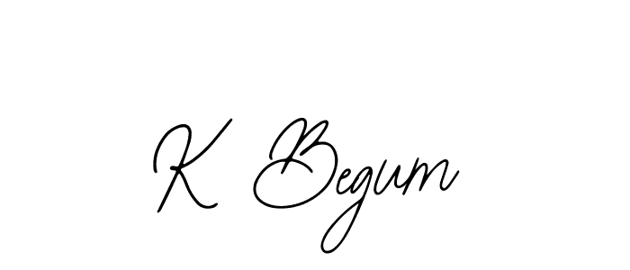 You should practise on your own different ways (Bearetta-2O07w) to write your name (K Begum) in signature. don't let someone else do it for you. K Begum signature style 12 images and pictures png