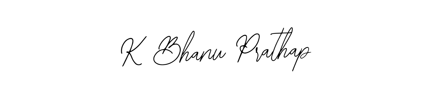 Create a beautiful signature design for name K Bhanu Prathap. With this signature (Bearetta-2O07w) fonts, you can make a handwritten signature for free. K Bhanu Prathap signature style 12 images and pictures png