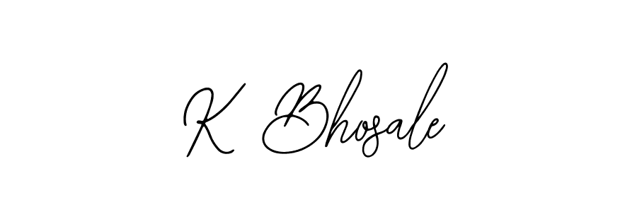 Use a signature maker to create a handwritten signature online. With this signature software, you can design (Bearetta-2O07w) your own signature for name K Bhosale. K Bhosale signature style 12 images and pictures png