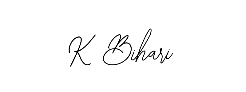 Make a beautiful signature design for name K Bihari. With this signature (Bearetta-2O07w) style, you can create a handwritten signature for free. K Bihari signature style 12 images and pictures png