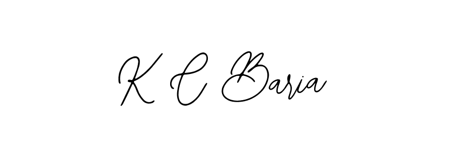 The best way (Bearetta-2O07w) to make a short signature is to pick only two or three words in your name. The name K C Baria include a total of six letters. For converting this name. K C Baria signature style 12 images and pictures png