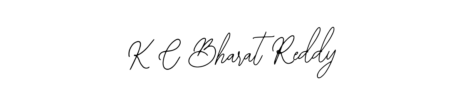 How to make K C Bharat Reddy name signature. Use Bearetta-2O07w style for creating short signs online. This is the latest handwritten sign. K C Bharat Reddy signature style 12 images and pictures png