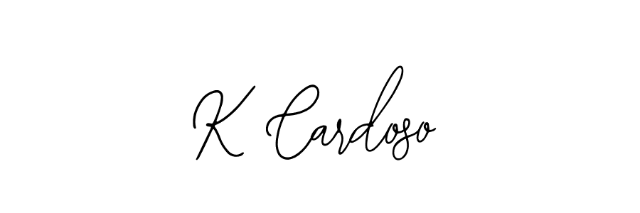 Design your own signature with our free online signature maker. With this signature software, you can create a handwritten (Bearetta-2O07w) signature for name K Cardoso. K Cardoso signature style 12 images and pictures png