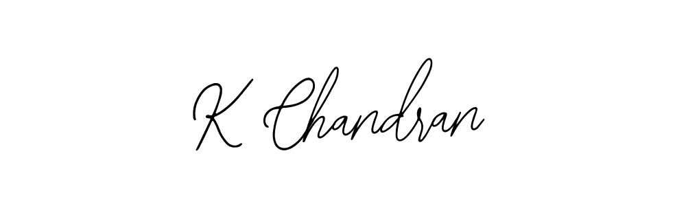 Design your own signature with our free online signature maker. With this signature software, you can create a handwritten (Bearetta-2O07w) signature for name K Chandran. K Chandran signature style 12 images and pictures png