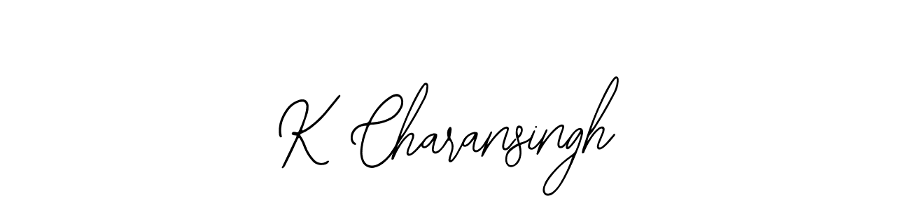 The best way (Bearetta-2O07w) to make a short signature is to pick only two or three words in your name. The name K Charansingh include a total of six letters. For converting this name. K Charansingh signature style 12 images and pictures png