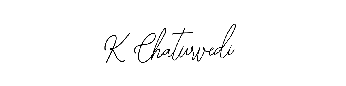 How to make K Chaturvedi name signature. Use Bearetta-2O07w style for creating short signs online. This is the latest handwritten sign. K Chaturvedi signature style 12 images and pictures png