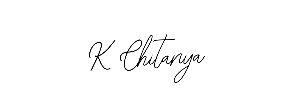 Make a beautiful signature design for name K Chitanya. With this signature (Bearetta-2O07w) style, you can create a handwritten signature for free. K Chitanya signature style 12 images and pictures png