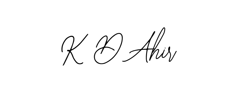 Make a beautiful signature design for name K D Ahir. With this signature (Bearetta-2O07w) style, you can create a handwritten signature for free. K D Ahir signature style 12 images and pictures png