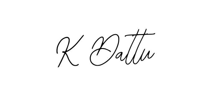 How to make K Dattu name signature. Use Bearetta-2O07w style for creating short signs online. This is the latest handwritten sign. K Dattu signature style 12 images and pictures png