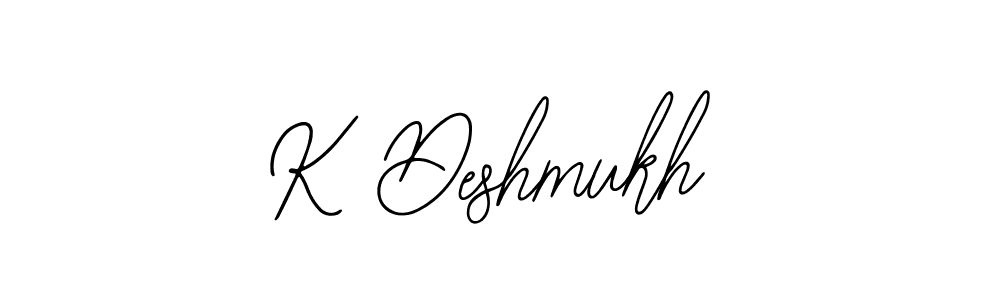 Also we have K Deshmukh name is the best signature style. Create professional handwritten signature collection using Bearetta-2O07w autograph style. K Deshmukh signature style 12 images and pictures png