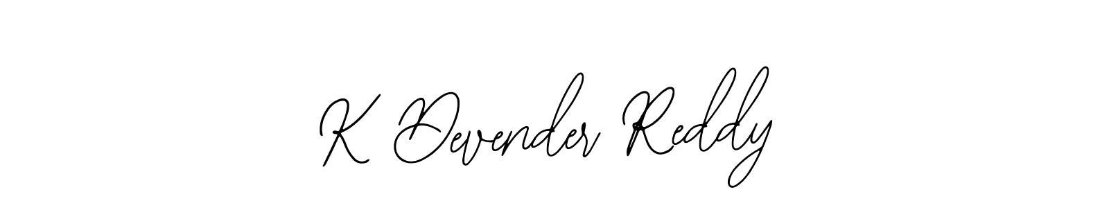 The best way (Bearetta-2O07w) to make a short signature is to pick only two or three words in your name. The name K Devender Reddy include a total of six letters. For converting this name. K Devender Reddy signature style 12 images and pictures png