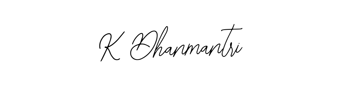 How to make K Dhanmantri name signature. Use Bearetta-2O07w style for creating short signs online. This is the latest handwritten sign. K Dhanmantri signature style 12 images and pictures png