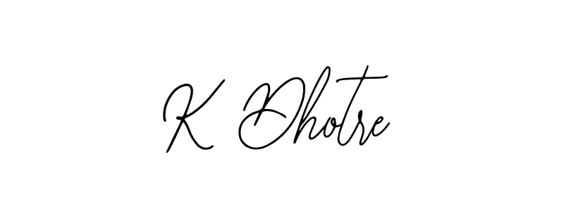 Make a beautiful signature design for name K Dhotre. With this signature (Bearetta-2O07w) style, you can create a handwritten signature for free. K Dhotre signature style 12 images and pictures png