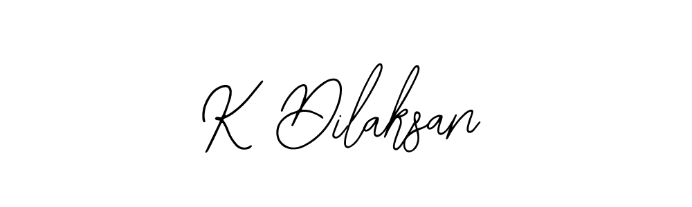 Create a beautiful signature design for name K Dilaksan. With this signature (Bearetta-2O07w) fonts, you can make a handwritten signature for free. K Dilaksan signature style 12 images and pictures png