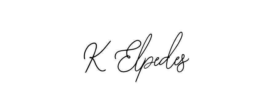 if you are searching for the best signature style for your name K Elpedes. so please give up your signature search. here we have designed multiple signature styles  using Bearetta-2O07w. K Elpedes signature style 12 images and pictures png