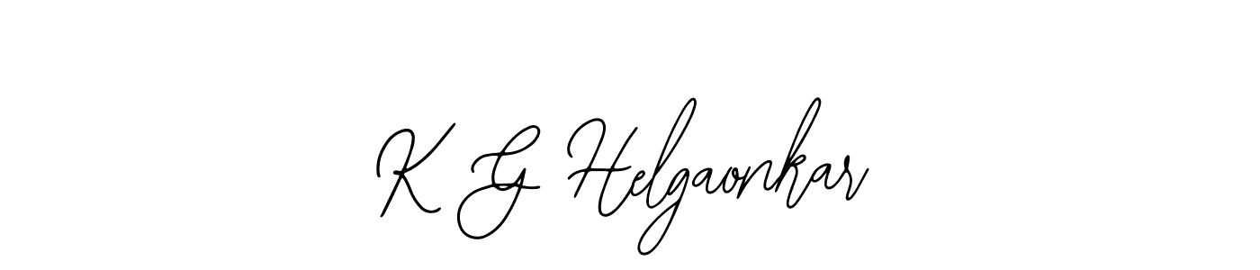 Design your own signature with our free online signature maker. With this signature software, you can create a handwritten (Bearetta-2O07w) signature for name K G Helgaonkar. K G Helgaonkar signature style 12 images and pictures png