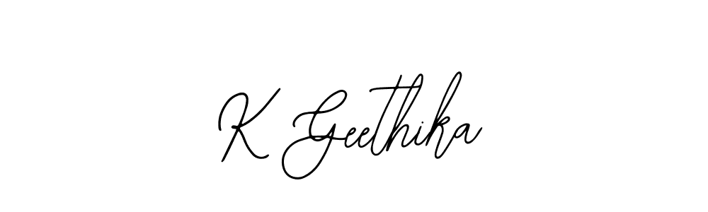 How to make K Geethika signature? Bearetta-2O07w is a professional autograph style. Create handwritten signature for K Geethika name. K Geethika signature style 12 images and pictures png