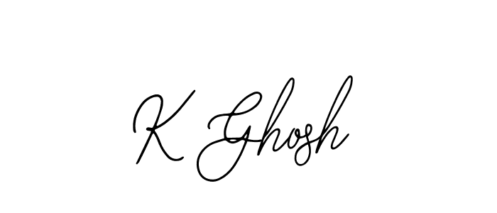 How to make K Ghosh name signature. Use Bearetta-2O07w style for creating short signs online. This is the latest handwritten sign. K Ghosh signature style 12 images and pictures png