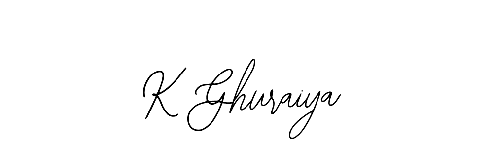 if you are searching for the best signature style for your name K Ghuraiya. so please give up your signature search. here we have designed multiple signature styles  using Bearetta-2O07w. K Ghuraiya signature style 12 images and pictures png