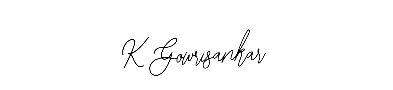 How to make K Gowrisankar signature? Bearetta-2O07w is a professional autograph style. Create handwritten signature for K Gowrisankar name. K Gowrisankar signature style 12 images and pictures png