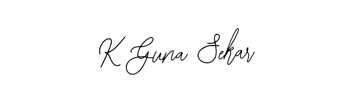 Also You can easily find your signature by using the search form. We will create K Guna Sekar name handwritten signature images for you free of cost using Bearetta-2O07w sign style. K Guna Sekar signature style 12 images and pictures png