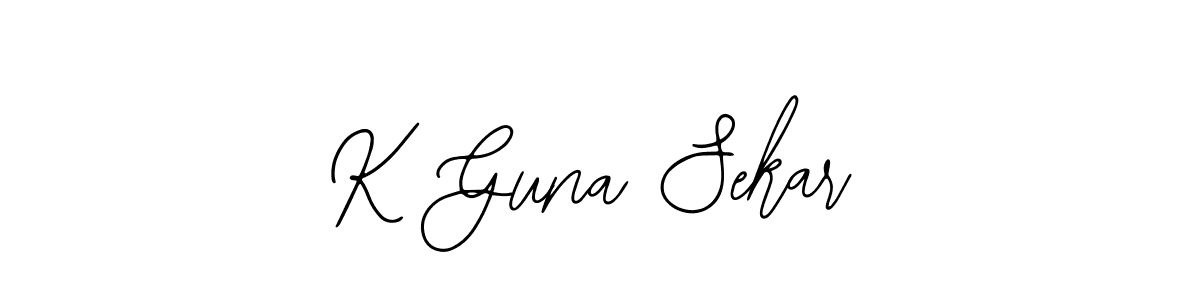 Create a beautiful signature design for name K Guna Sekar. With this signature (Bearetta-2O07w) fonts, you can make a handwritten signature for free. K Guna Sekar signature style 12 images and pictures png