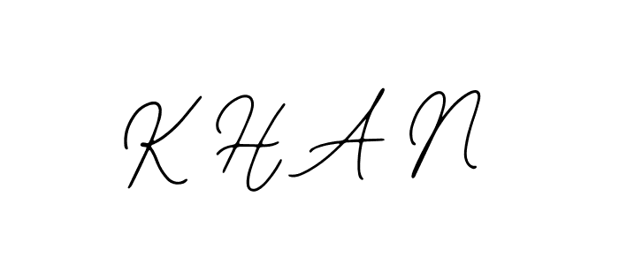 Make a beautiful signature design for name K H A N. With this signature (Bearetta-2O07w) style, you can create a handwritten signature for free. K H A N signature style 12 images and pictures png