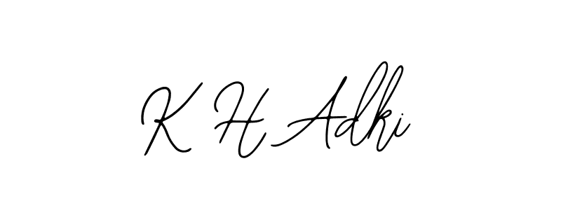 Design your own signature with our free online signature maker. With this signature software, you can create a handwritten (Bearetta-2O07w) signature for name K H Adki. K H Adki signature style 12 images and pictures png