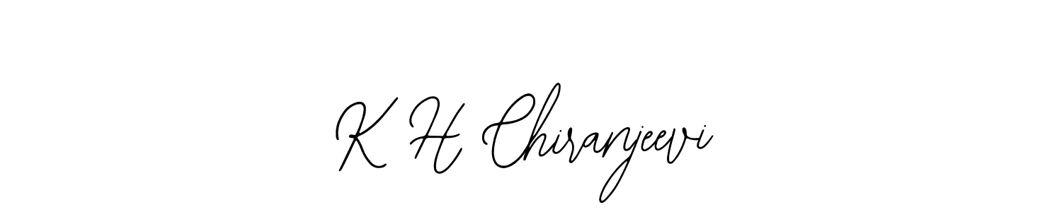 You should practise on your own different ways (Bearetta-2O07w) to write your name (K H Chiranjeevi) in signature. don't let someone else do it for you. K H Chiranjeevi signature style 12 images and pictures png