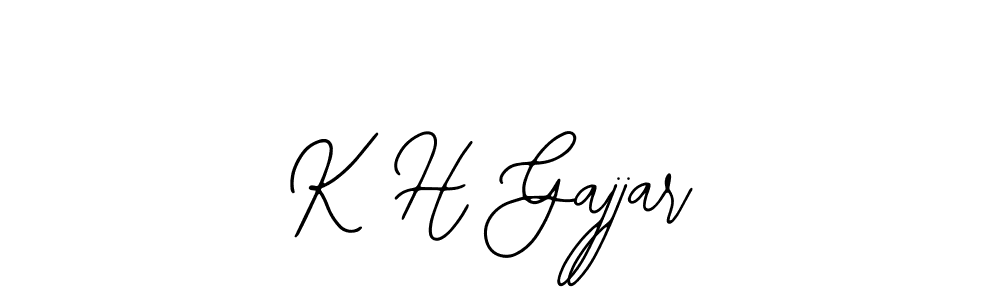 How to Draw K H Gajjar signature style? Bearetta-2O07w is a latest design signature styles for name K H Gajjar. K H Gajjar signature style 12 images and pictures png