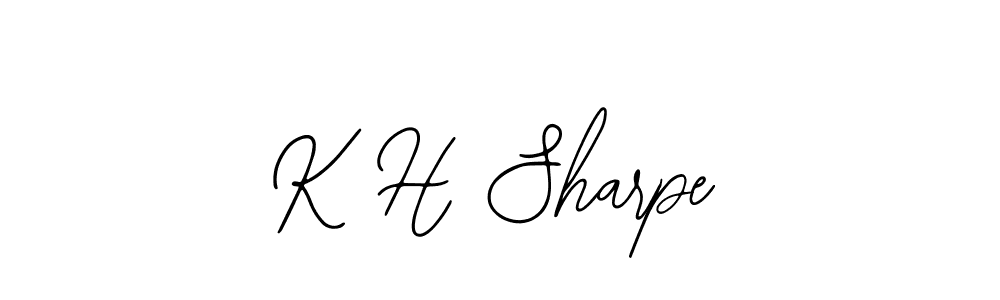 Design your own signature with our free online signature maker. With this signature software, you can create a handwritten (Bearetta-2O07w) signature for name K H Sharpe. K H Sharpe signature style 12 images and pictures png