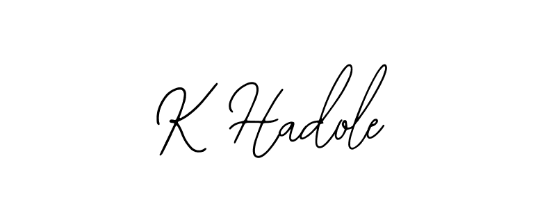 This is the best signature style for the K Hadole name. Also you like these signature font (Bearetta-2O07w). Mix name signature. K Hadole signature style 12 images and pictures png