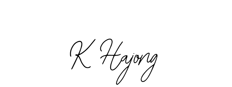 You should practise on your own different ways (Bearetta-2O07w) to write your name (K Hajong) in signature. don't let someone else do it for you. K Hajong signature style 12 images and pictures png