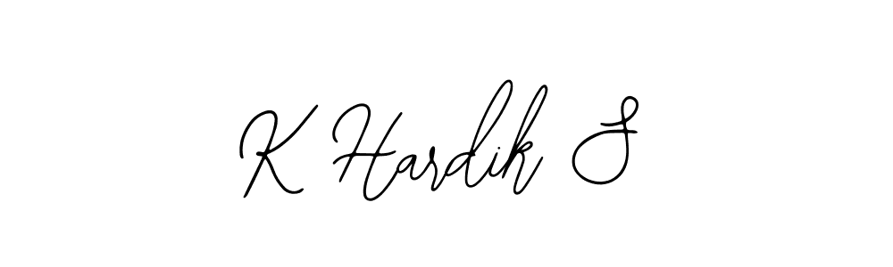 Create a beautiful signature design for name K Hardik S. With this signature (Bearetta-2O07w) fonts, you can make a handwritten signature for free. K Hardik S signature style 12 images and pictures png