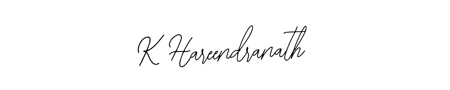 Make a beautiful signature design for name K Hareendranath. With this signature (Bearetta-2O07w) style, you can create a handwritten signature for free. K Hareendranath signature style 12 images and pictures png