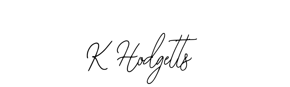 How to make K Hodgetts name signature. Use Bearetta-2O07w style for creating short signs online. This is the latest handwritten sign. K Hodgetts signature style 12 images and pictures png