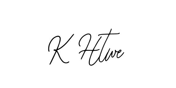 How to make K Htwe signature? Bearetta-2O07w is a professional autograph style. Create handwritten signature for K Htwe name. K Htwe signature style 12 images and pictures png