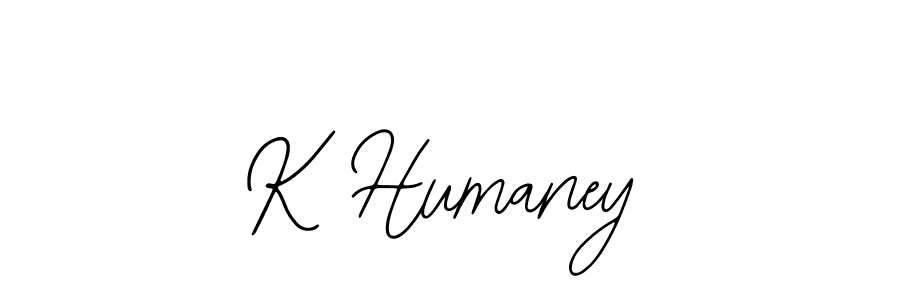 K Humaney stylish signature style. Best Handwritten Sign (Bearetta-2O07w) for my name. Handwritten Signature Collection Ideas for my name K Humaney. K Humaney signature style 12 images and pictures png