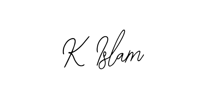 Design your own signature with our free online signature maker. With this signature software, you can create a handwritten (Bearetta-2O07w) signature for name K Islam. K Islam signature style 12 images and pictures png