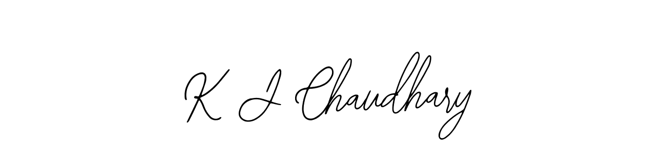 You should practise on your own different ways (Bearetta-2O07w) to write your name (K J Chaudhary) in signature. don't let someone else do it for you. K J Chaudhary signature style 12 images and pictures png
