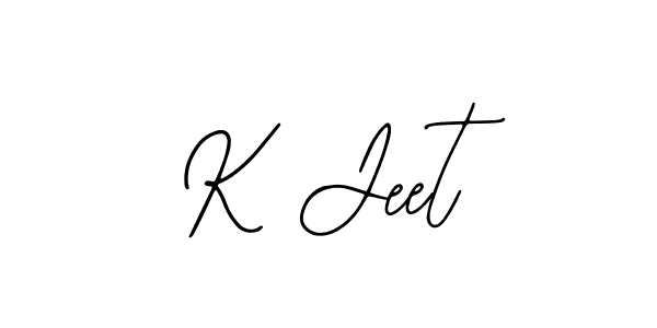 How to make K Jeet name signature. Use Bearetta-2O07w style for creating short signs online. This is the latest handwritten sign. K Jeet signature style 12 images and pictures png