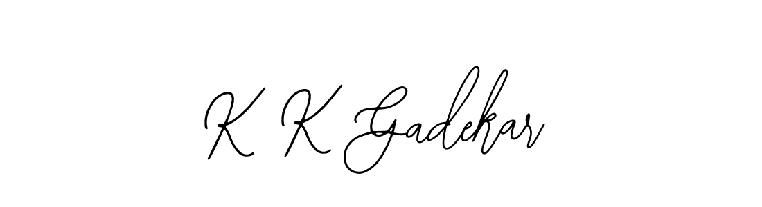 Also You can easily find your signature by using the search form. We will create K K Gadekar name handwritten signature images for you free of cost using Bearetta-2O07w sign style. K K Gadekar signature style 12 images and pictures png