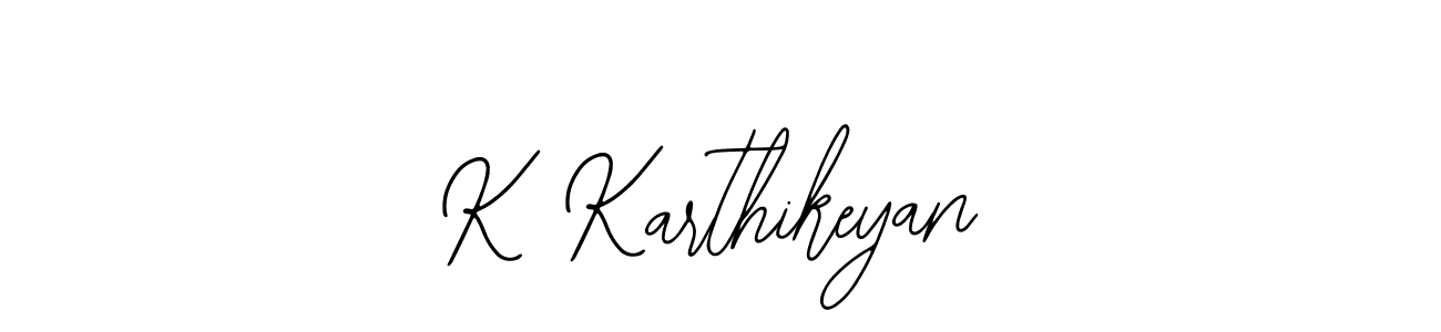 You should practise on your own different ways (Bearetta-2O07w) to write your name (K Karthikeyan) in signature. don't let someone else do it for you. K Karthikeyan signature style 12 images and pictures png