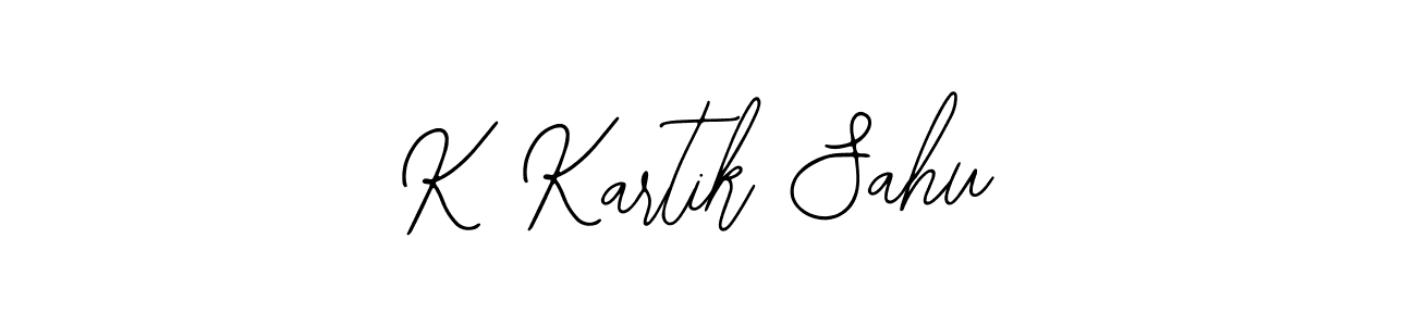 Design your own signature with our free online signature maker. With this signature software, you can create a handwritten (Bearetta-2O07w) signature for name K Kartik Sahu. K Kartik Sahu signature style 12 images and pictures png