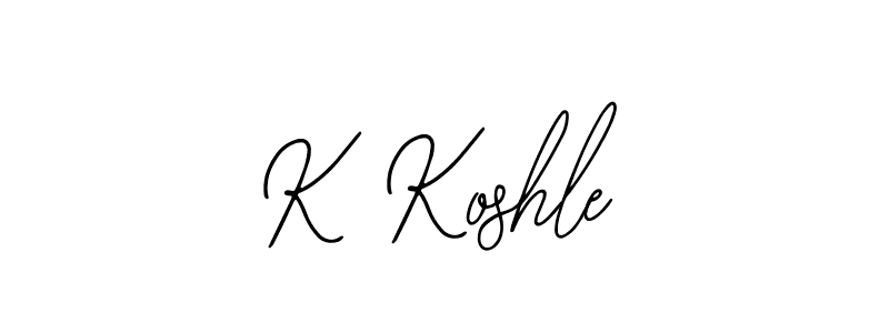 Bearetta-2O07w is a professional signature style that is perfect for those who want to add a touch of class to their signature. It is also a great choice for those who want to make their signature more unique. Get K Koshle name to fancy signature for free. K Koshle signature style 12 images and pictures png