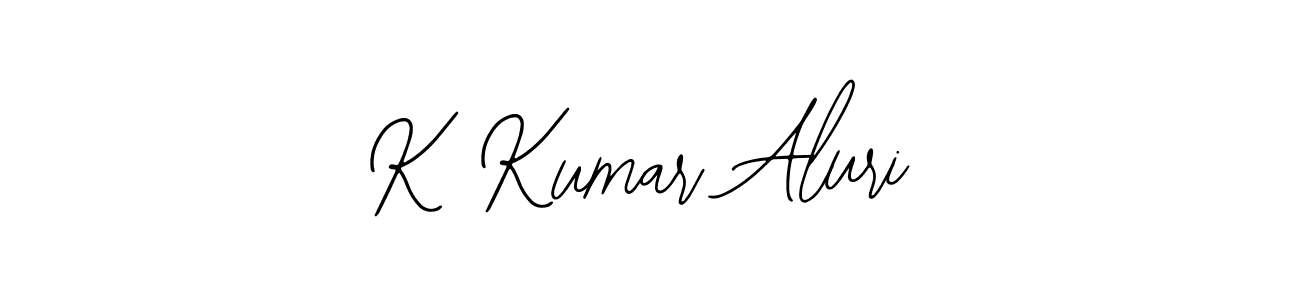 You should practise on your own different ways (Bearetta-2O07w) to write your name (K Kumar Aluri) in signature. don't let someone else do it for you. K Kumar Aluri signature style 12 images and pictures png