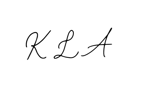 Design your own signature with our free online signature maker. With this signature software, you can create a handwritten (Bearetta-2O07w) signature for name K L A. K L A signature style 12 images and pictures png