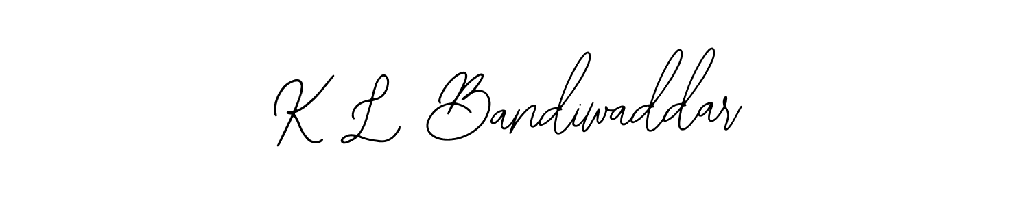 Make a short K L Bandiwaddar signature style. Manage your documents anywhere anytime using Bearetta-2O07w. Create and add eSignatures, submit forms, share and send files easily. K L Bandiwaddar signature style 12 images and pictures png