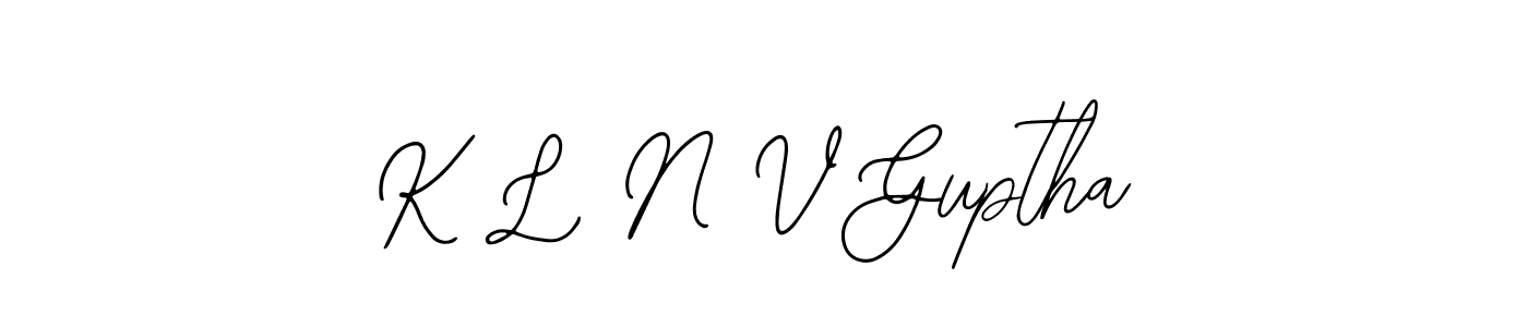 Use a signature maker to create a handwritten signature online. With this signature software, you can design (Bearetta-2O07w) your own signature for name K L N V Guptha. K L N V Guptha signature style 12 images and pictures png
